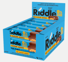 RIDDLE košíčky s arašídovým máslem v mléčné čokoládě bez přidaného cukru 50g