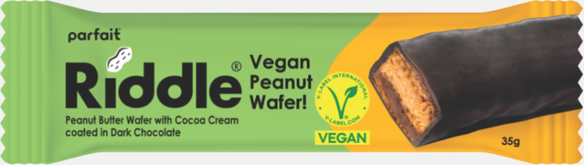 RIDDLE vegan tyčinka s arašídovým máslem a kakaovým krémem 35g