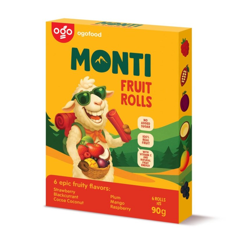 MONTI ovocná trubička mix 90g