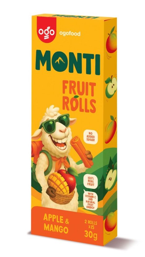 MONTI ovocná trubička Jablko & Mango 30g