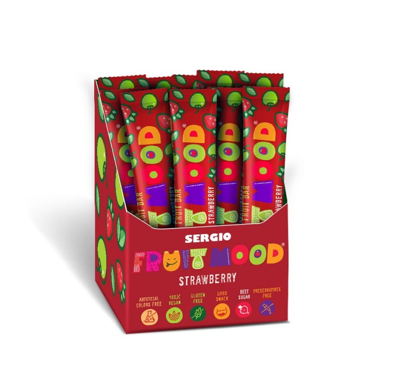 Ovocná tyčinka Fruit Mood Jahoda 30ks