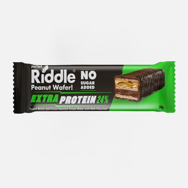 RIDDLE oplatka Extra Protein 24% "NO SUGAR" 50g