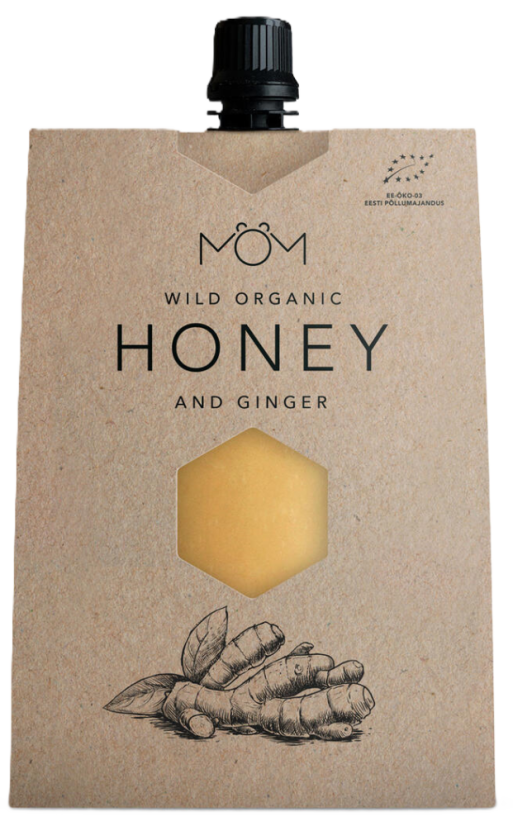Organický med se zázvorem 200g