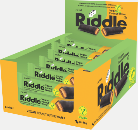 RIDDLE vegan tyčinka s arašídovým máslem a kakaovým krémem 35g